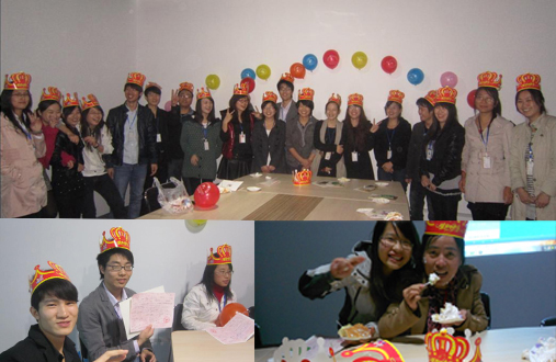 所有過(guò)生日同事合影